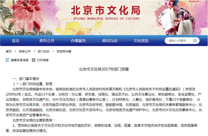 大陆娱乐城
文化局2017年部门预算