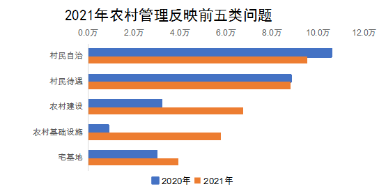 2021年农村管理反映前五类问题
