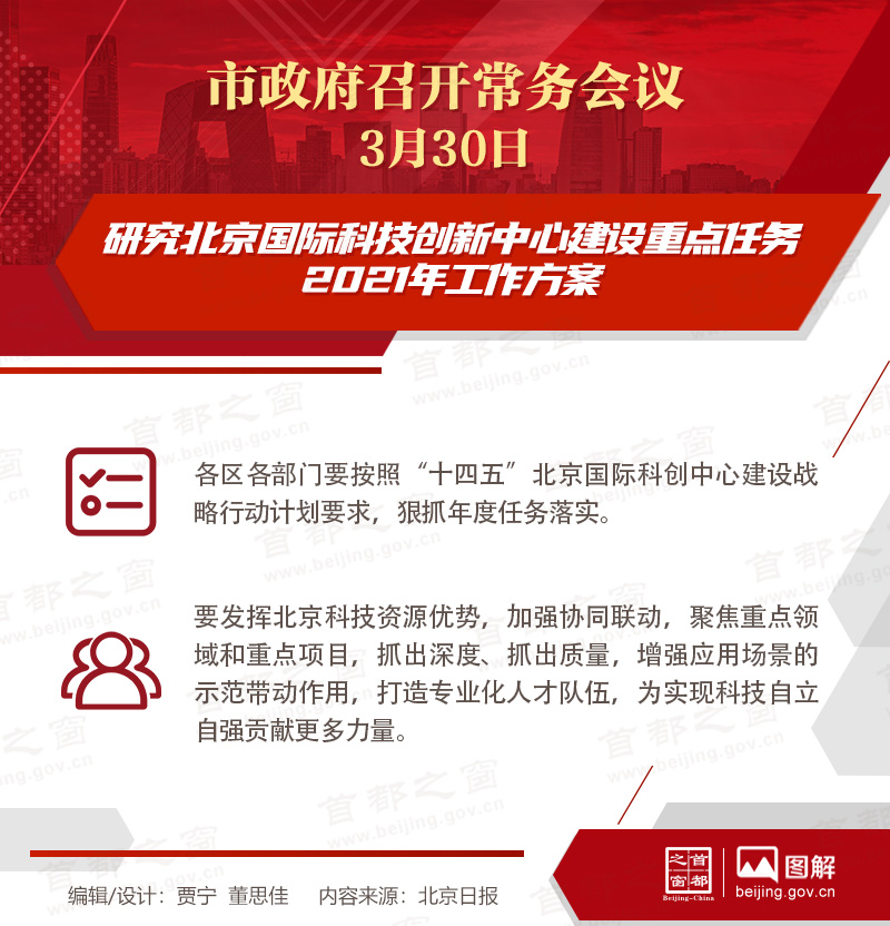 市政府常务会议：研究大陆娱乐城国际科技创新中心建设重点任务2021年工作方案