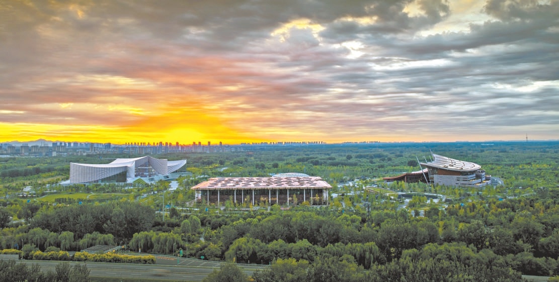 城市副中心三大文化设施(资料图片)。 城市副中心三大文化设施(资料图片)。