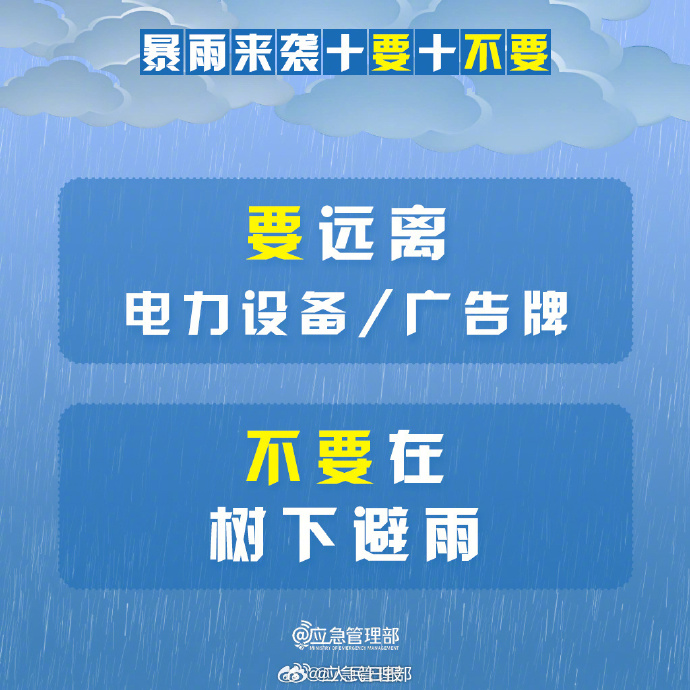 暴雨来袭十要十不要