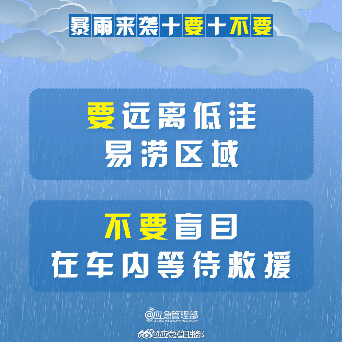 暴雨来袭十要十不要