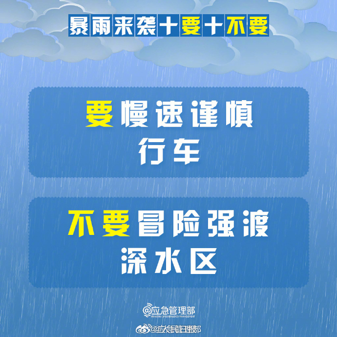 暴雨来袭十要十不要