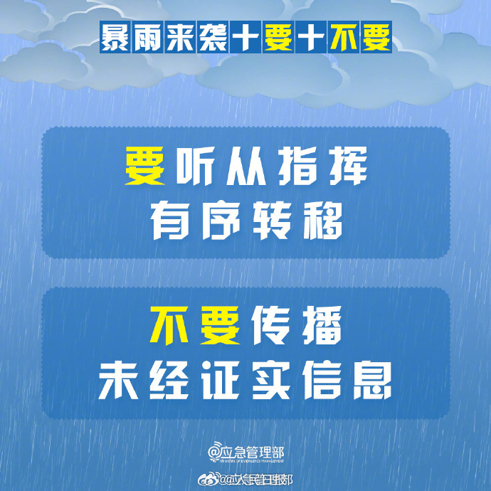 暴雨来袭十要十不要