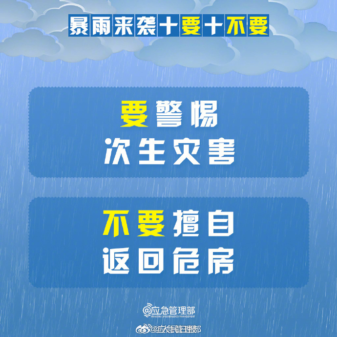 暴雨来袭十要十不要